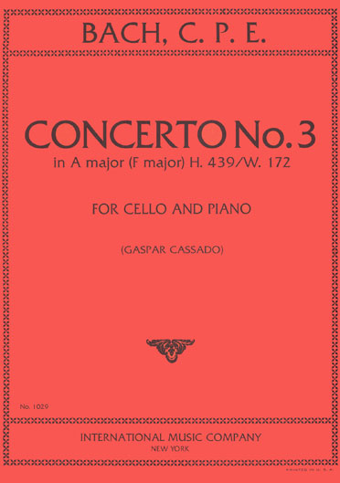 Bach C.P.E - Cello Concerto No.3 in A major (INT)