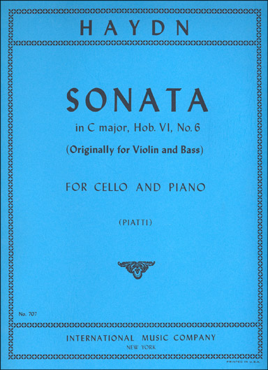 Haydn - Sonata in C Hob. VI No.6 for Cello and Piano - (INT)