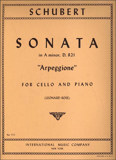 Schubert - Arpeggione Sonata, D.821 for Cello (INT)