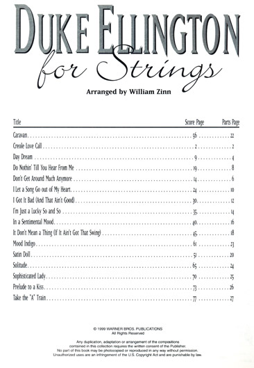 Duke Ellington for Strings - Violin I