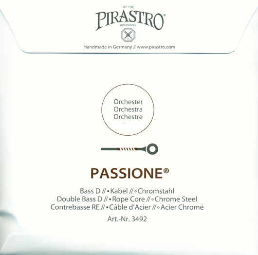 Pirastro Passione Bass D String - medium - 3/4