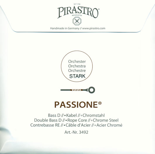 Pirastro Passione Bass D String - stark - 3/4