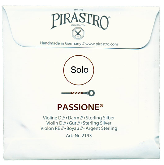 Passione Solo Violin D string - silver - medium