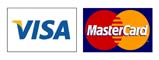 Visa and Mastercard logos
