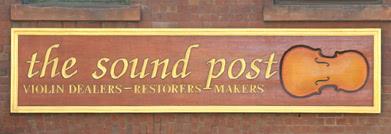 A picture of The Sound Post sign