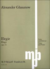 Glazunov - Elegie in G Minor Op. 44 for Viola and Piano (BELA)