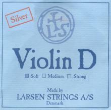 Larsen Violin Silver D String - soft - 4/4