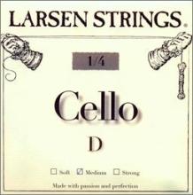 Larsen Fractional Cello D String - medium - 1/4