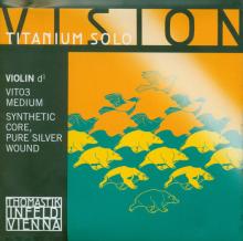 Vision Titanium Solo Violin Silver D String - medium - 4/4